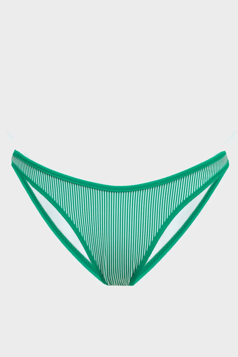 Жіночі зелені трусики від купальника у смужку CHEEKY HIGH LEG BIKINI PRINT 5