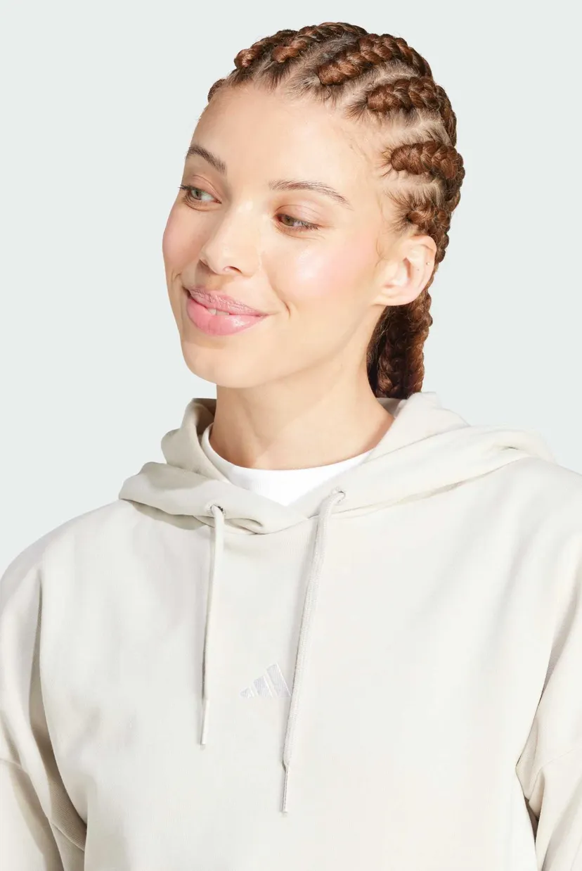 Женское бежевое худи Essentials Small Logo French Terry 4