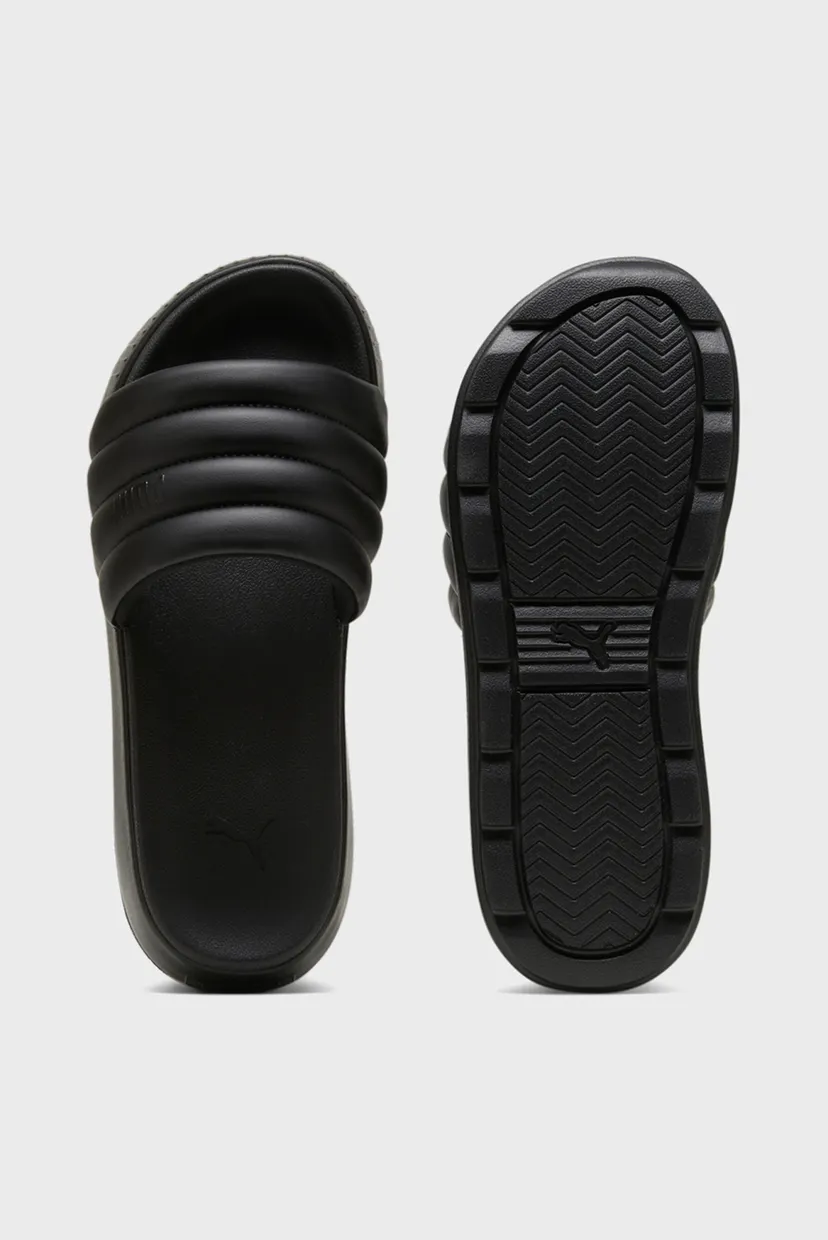 Женские черные слайдеры Karmen Puffy Women's Slides 4