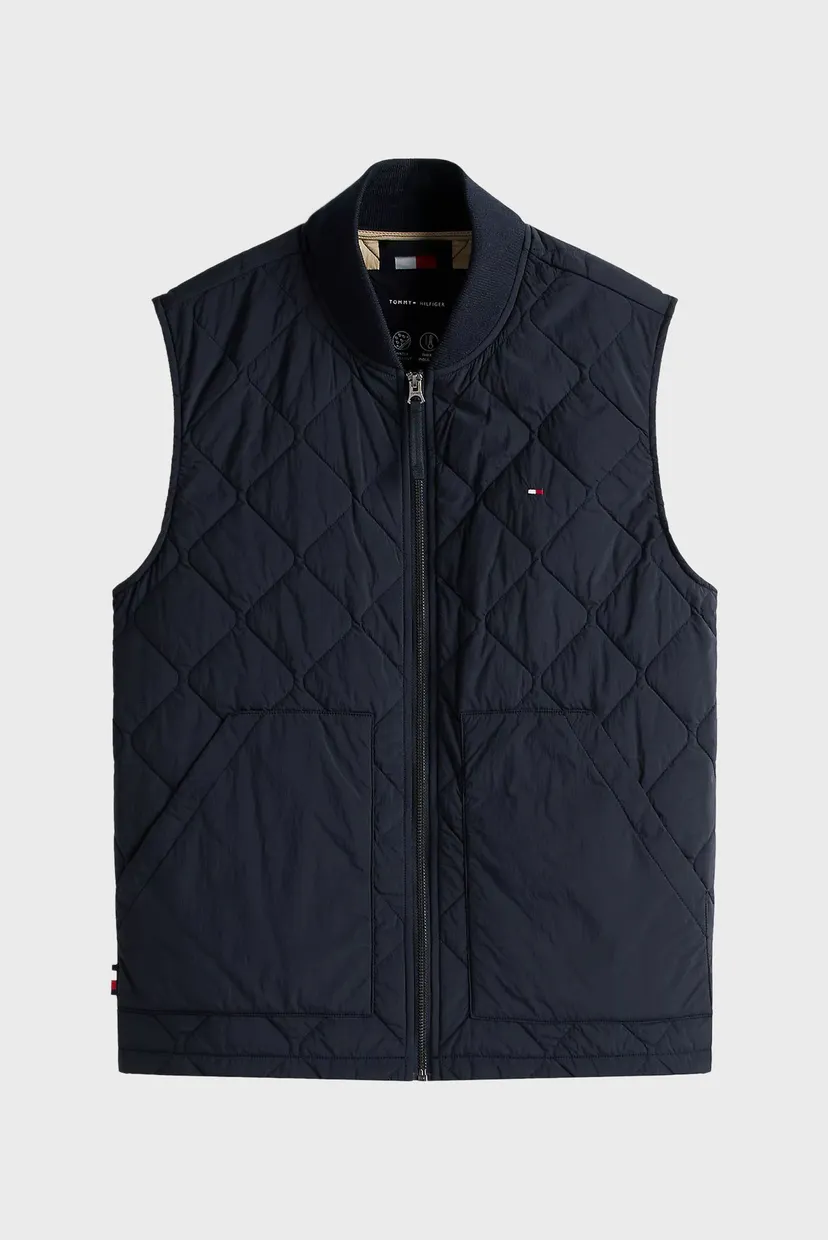 Мужской темно-синий жилет DIAMOND QUILTED VEST 5