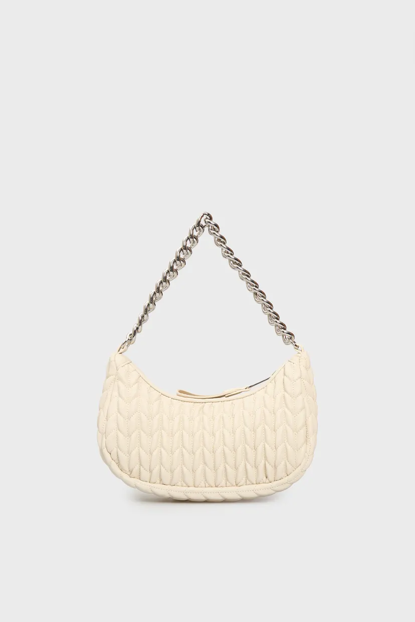 Жіноча біла сумка ICONIC SHOULDER QUILTED 4