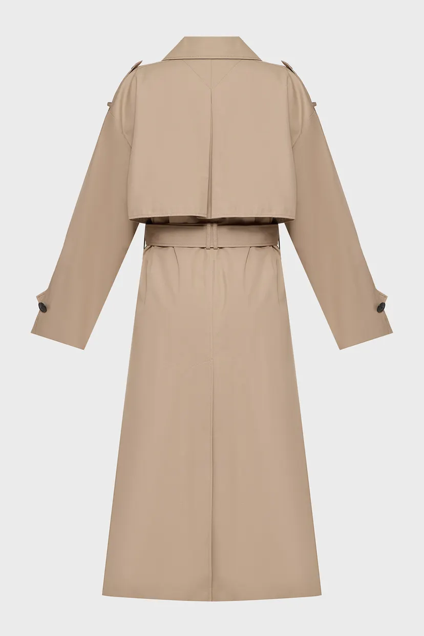 Жіночий бежевий тренч COTTON OVERSIZED TRENCH 7