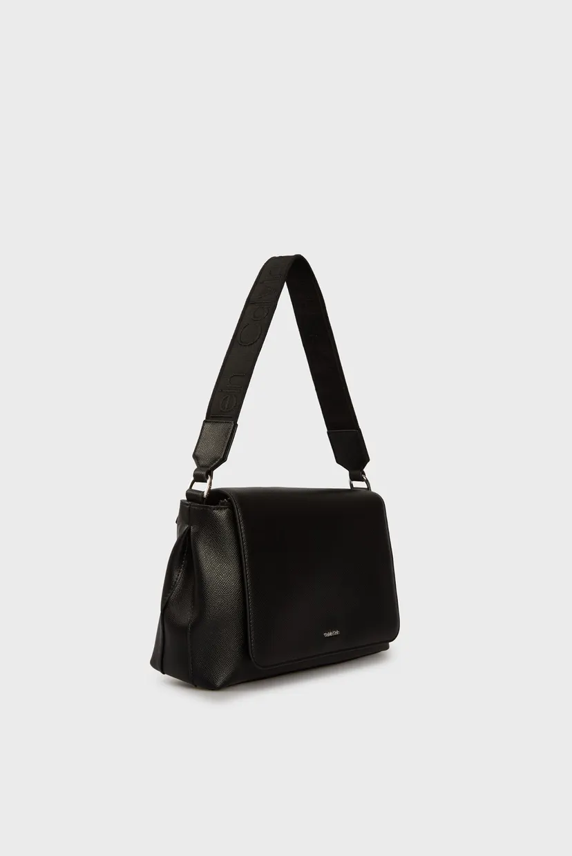 Женская черная сумка CK MUST TOP HANDLE BAG_CAVIAR 3