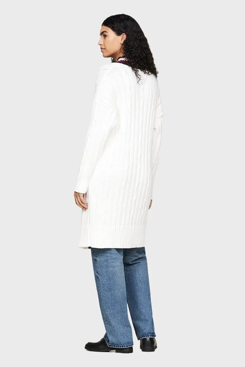 Женский белый кардиган THC CC GLOBAL STP LT CARDI DRESS 3