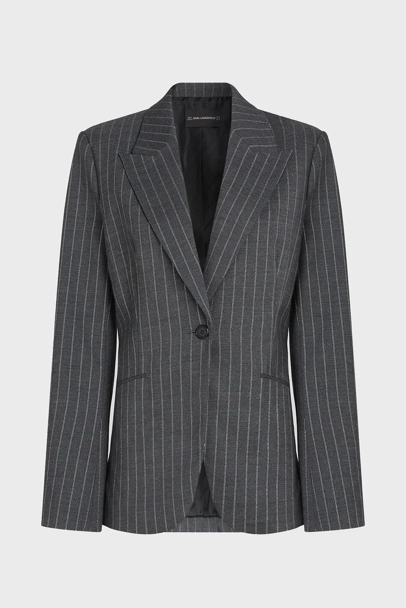 Женский серый жакет в полоску PINSTRIPE BLAZER 5