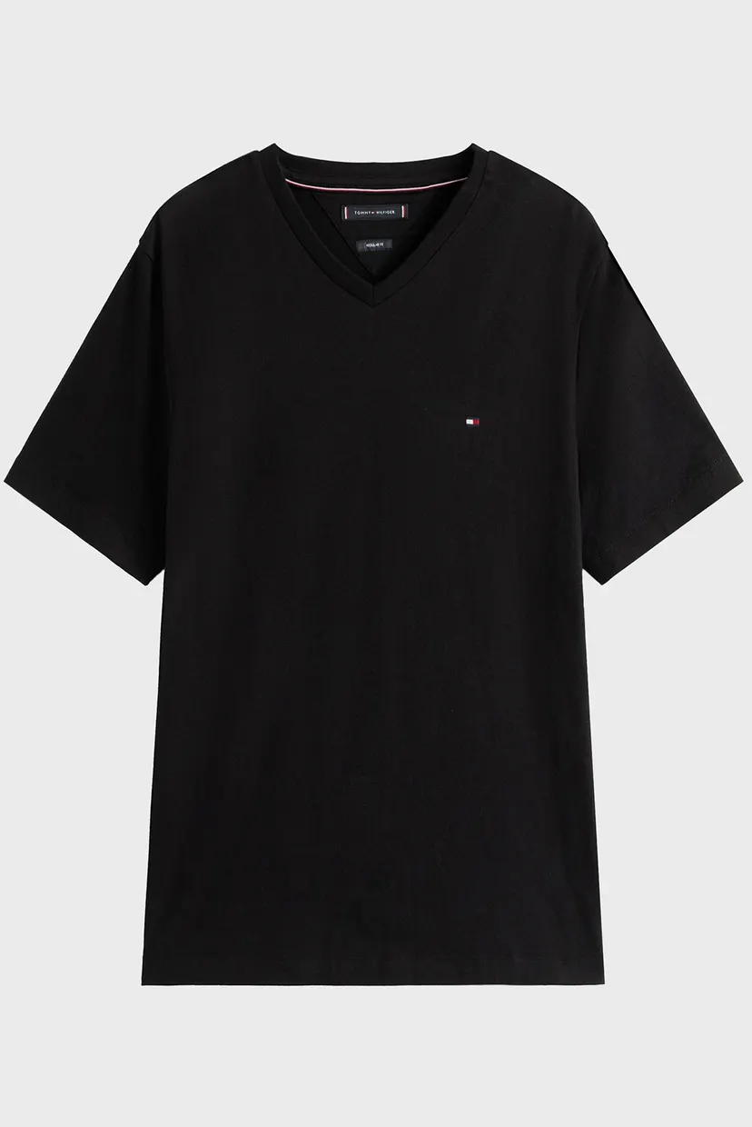 Чоловіча чорна футболка ESSENTIAL V-NECK 5