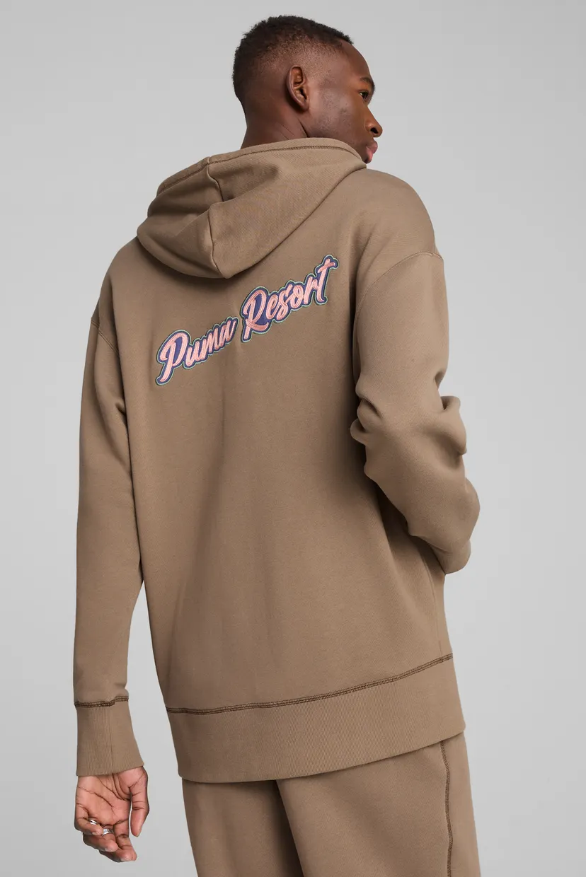 Коричневе худі PREMIUM ESS Relaxed Graphic Hoodie Unisex (унісекс) 3