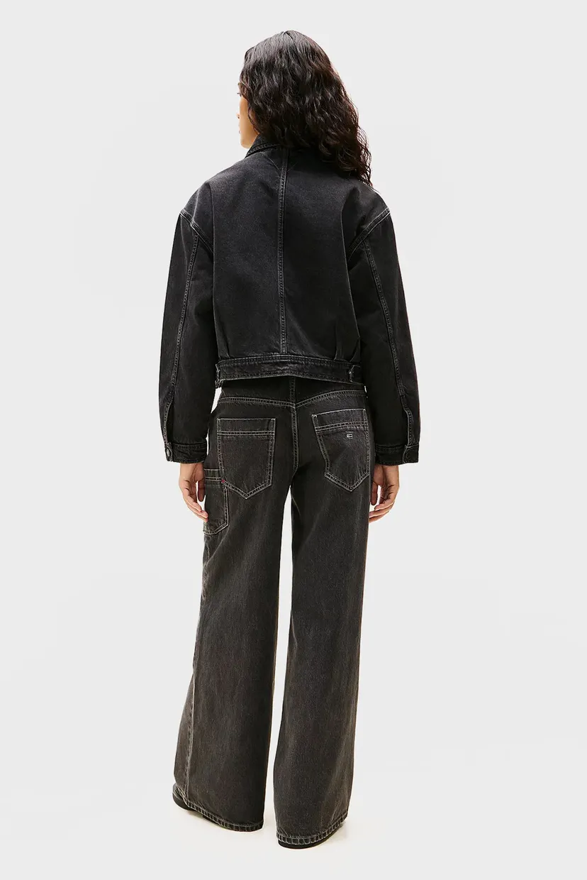Женская черная джинсовая куртка TJW CROPPED JACKET WASHED BLACK 3