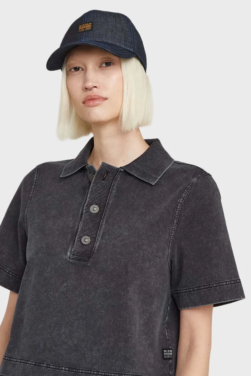 Жіноче темно-сіре поло Overdyed 4
