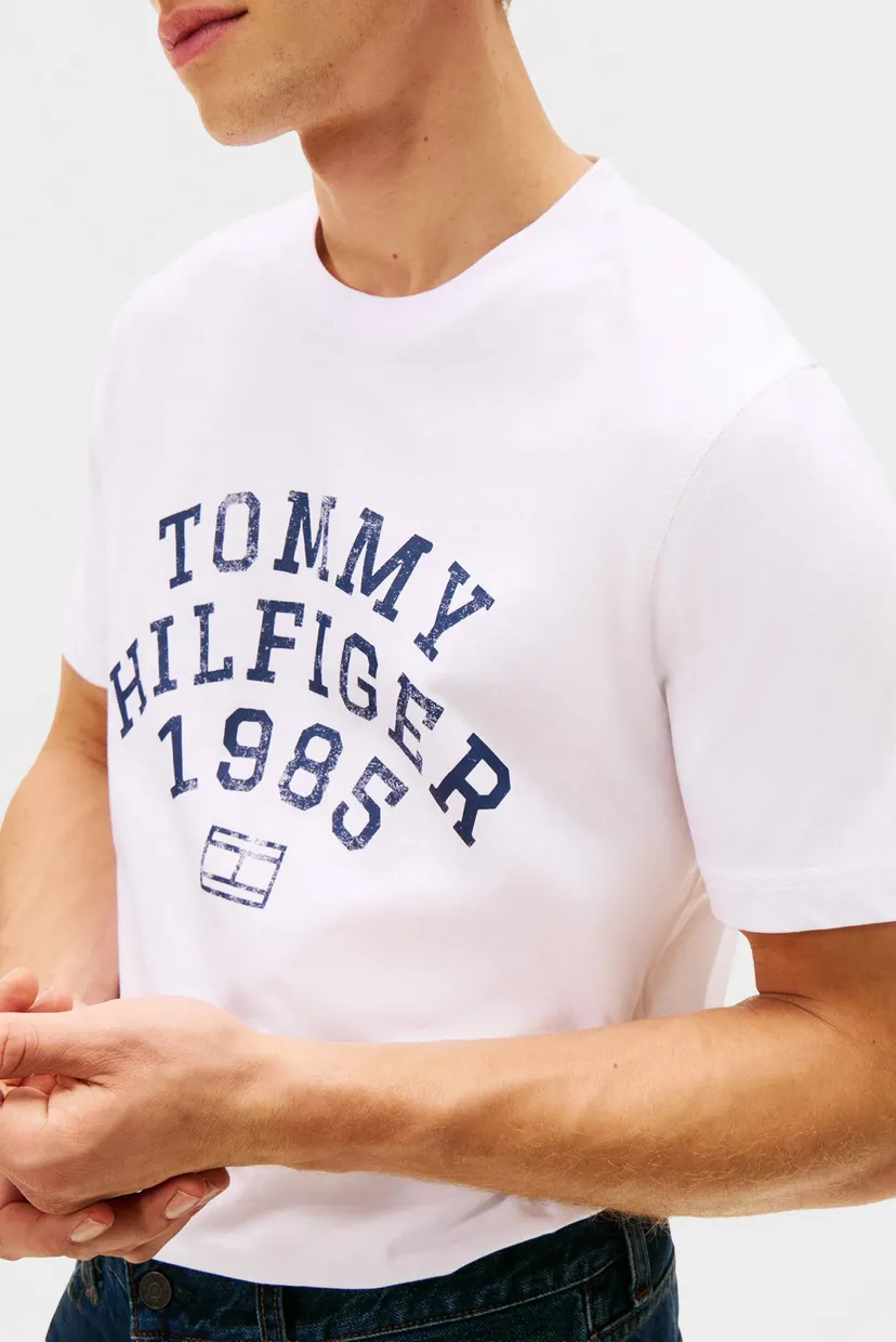 Мужская белая футболка HILFIGER ARCH 4