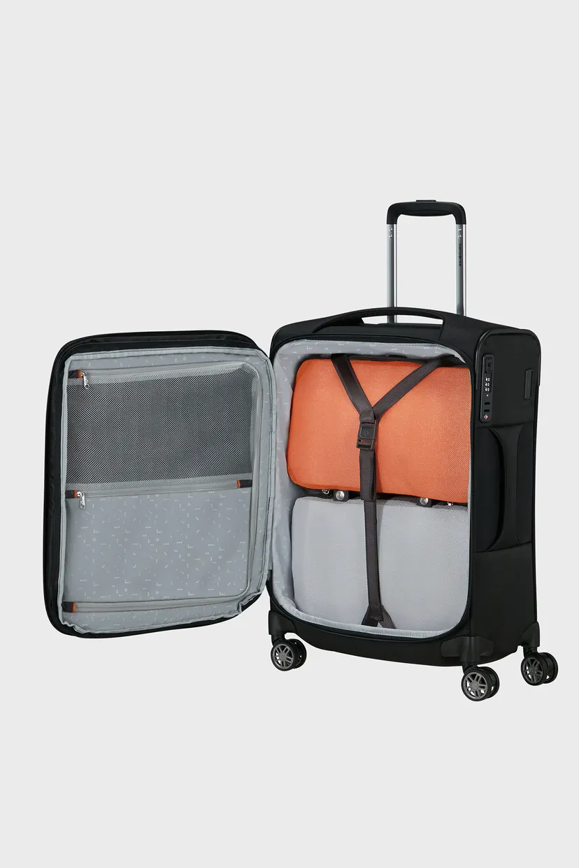 Черный чемодан 55 см RE-LITE BLACK 5