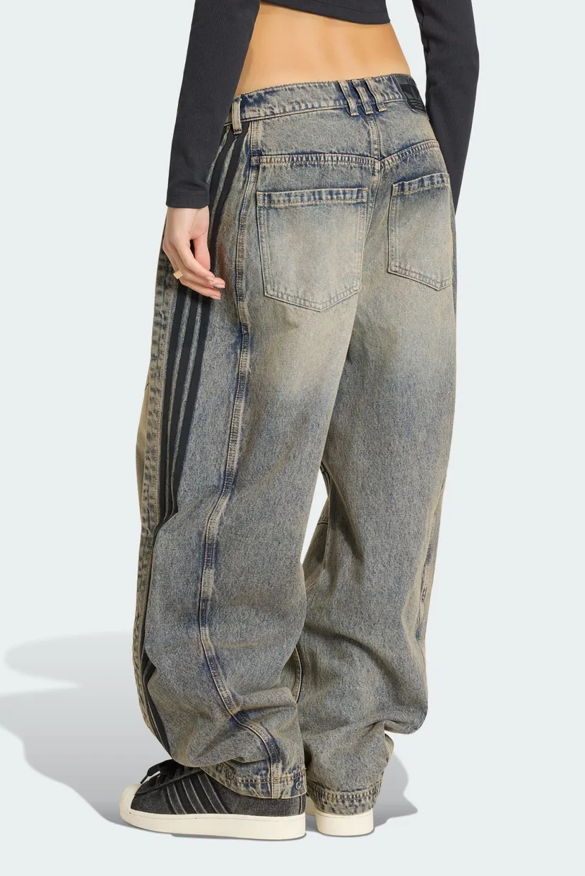 Женские коричневые джинсы ADILENIUM 5.0 BANANA OVERLAY adidas
