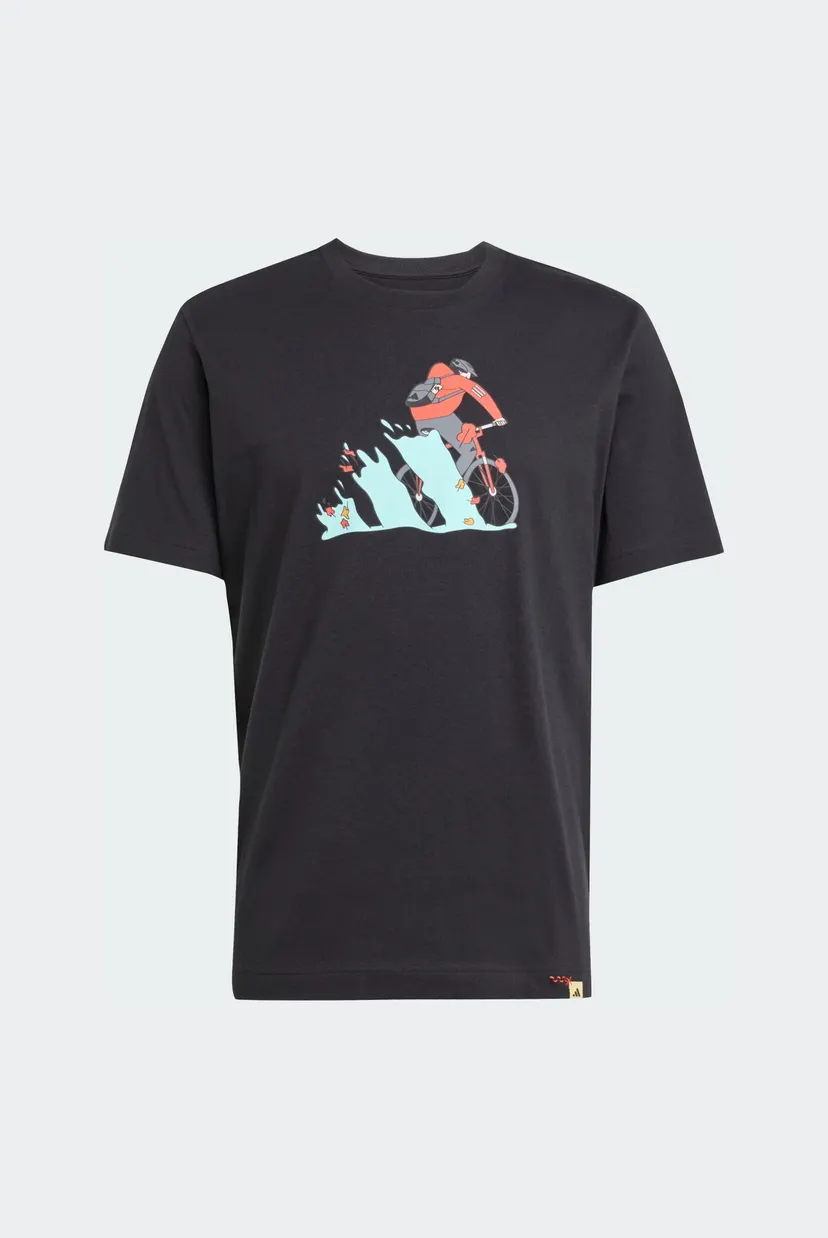 Чоловіча чорна футболка Doodle Hunt Bike Graphic 6