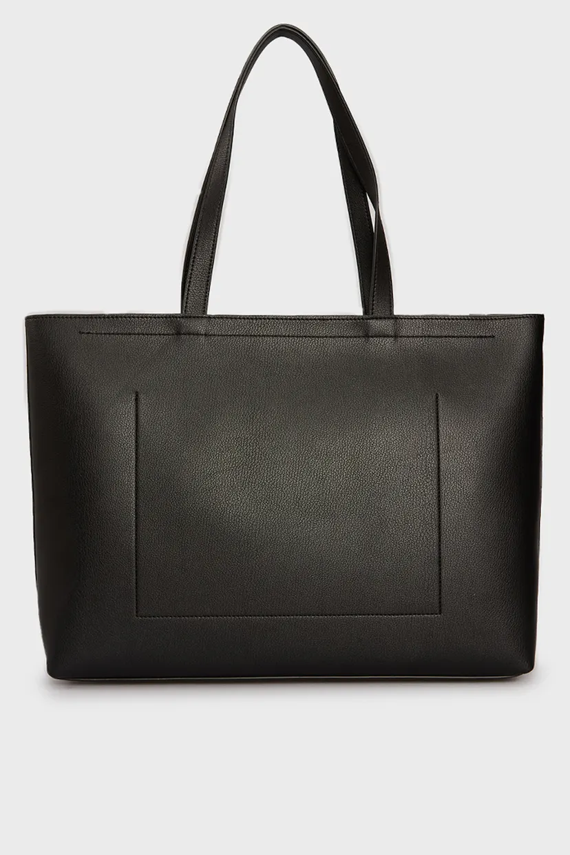 Жіноча чорна сумка MINIMAL MONOGRAM SLIM TOTE34 T 4