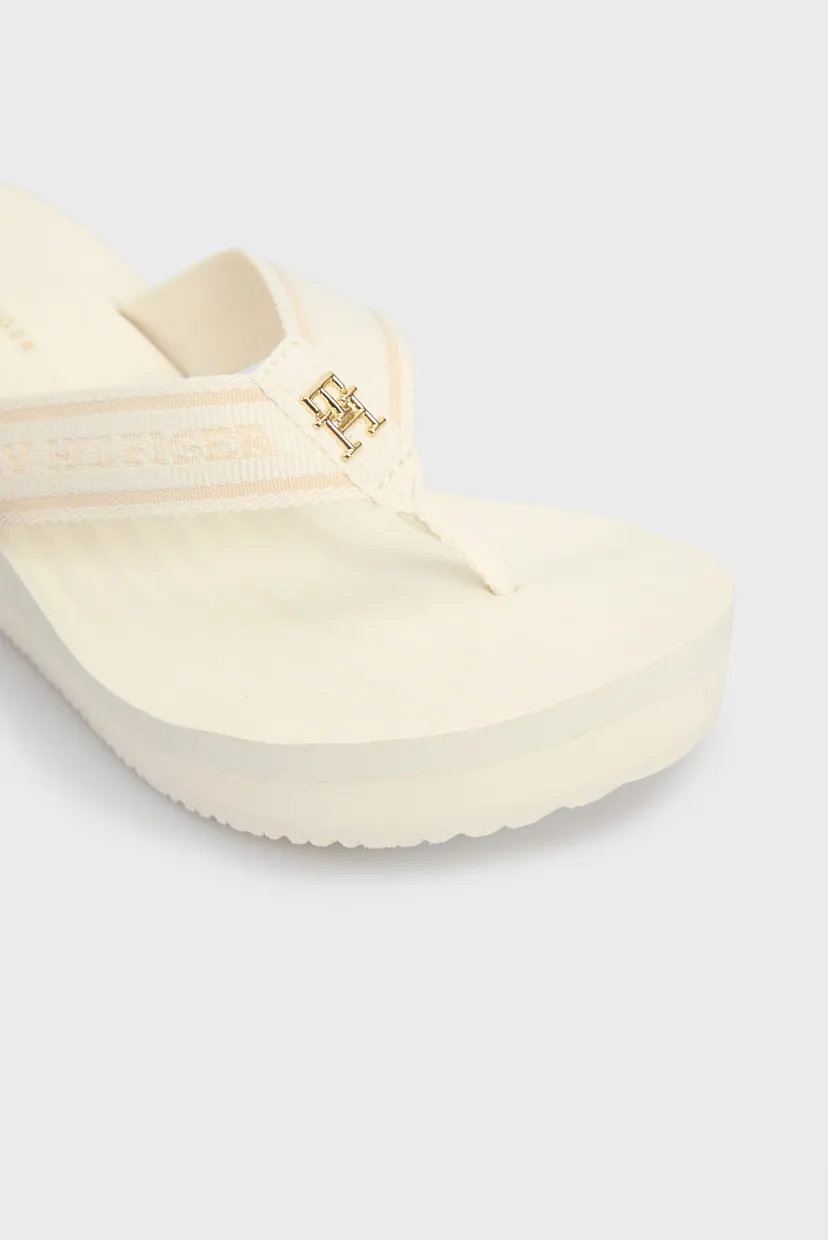 Жіночі білі в'єтнамки TH STRIPES WEDGE BEACH SANDAL 4