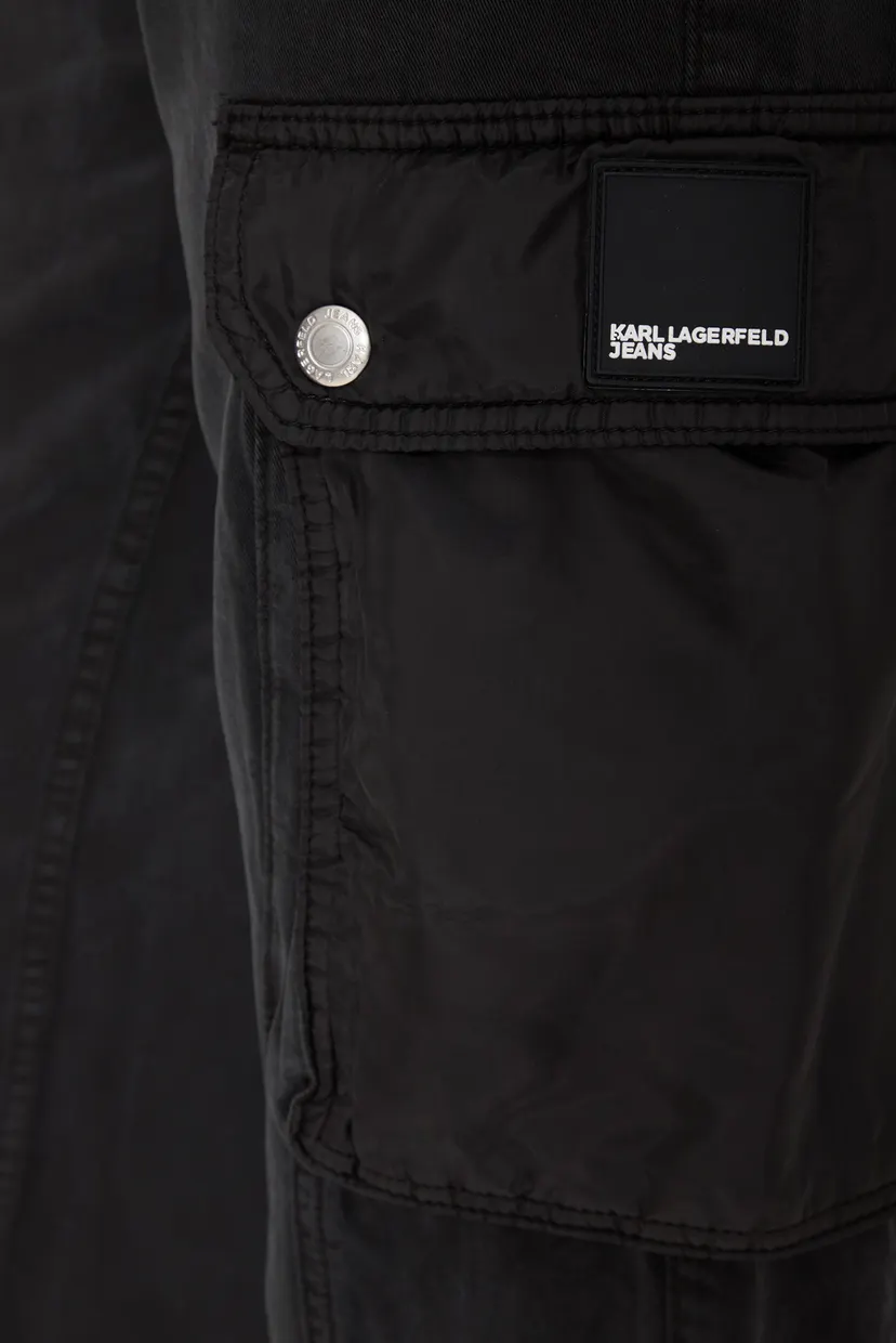 Мужские черные карго klj mix material utility pant 3