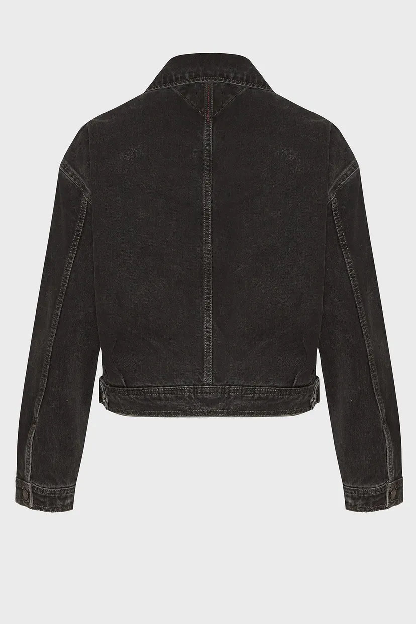 Жіноча чорна джинсова куртка TJW CROPPED JACKET WASHED BLACK 6