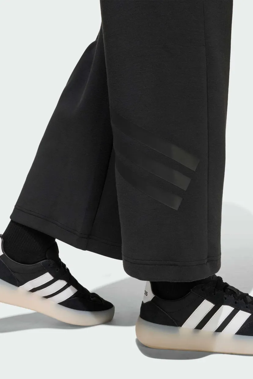 Детские черные спортивные брюки FUTURE ICONS 3 STRIPES WIDE LEG 5
