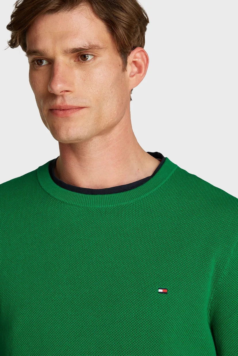 Чоловічий зелений джемпер ESSENTIAL STRUCTURE CREW NECK 4