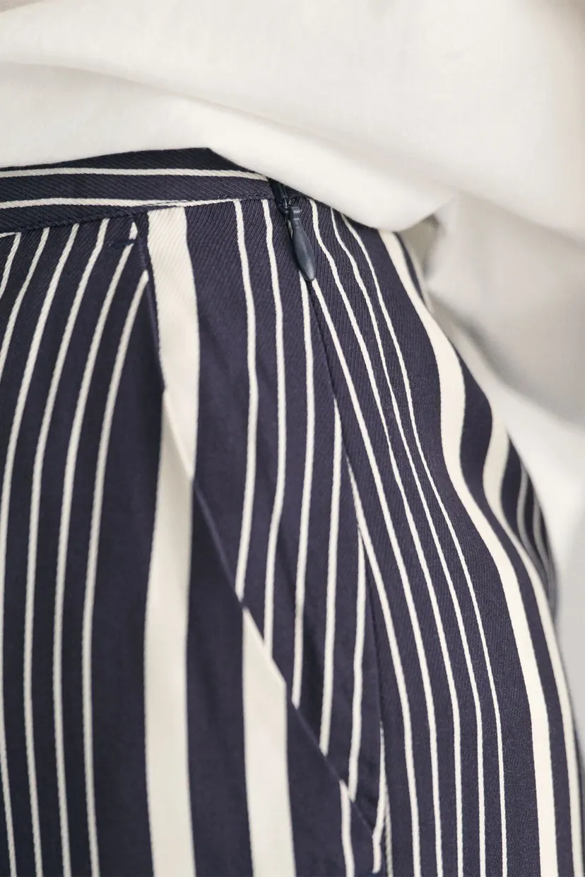Жіночі темно-сині брюки у смужку REG WIDE LEG STRIPED 5
