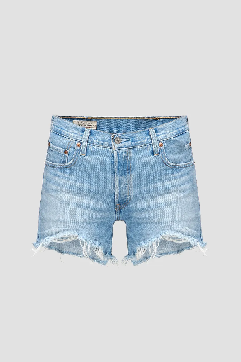 Жіночі блакитні джинсові шорти 501® High Rise Taille Haute 5