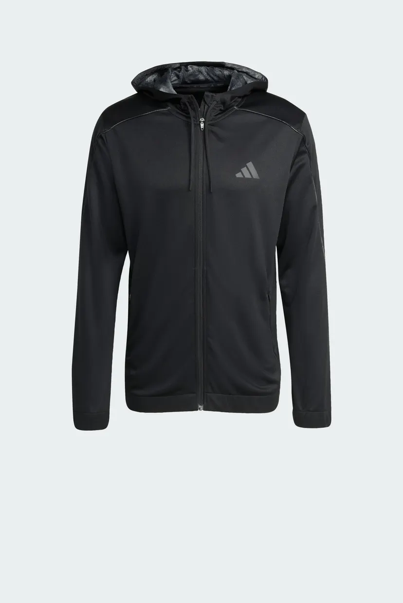 Мужское черное худи Train Essentials Seasonals Full-Zip 6