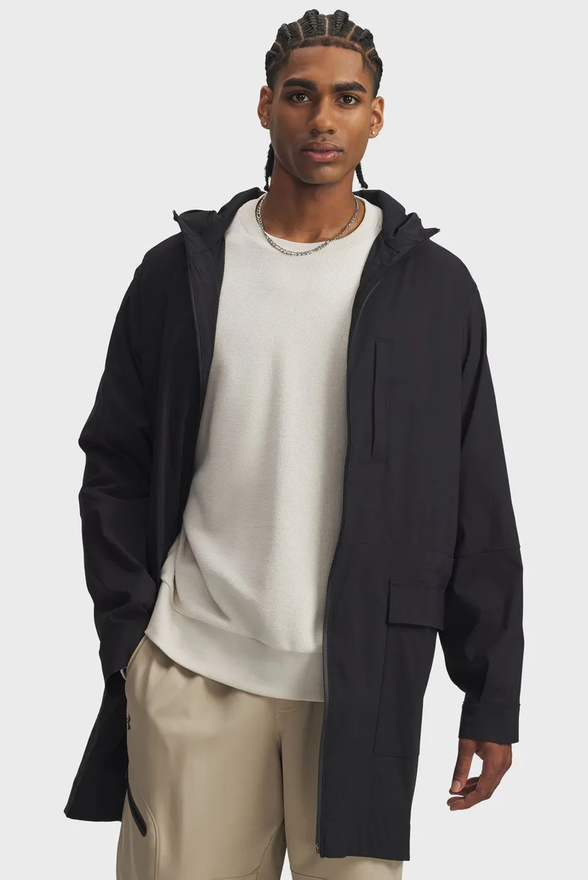 Мужская черная ветровка UA Unstoppable Txt Long Jkt Under Armour