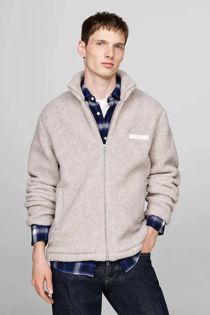 Чоловіча світло-сіра спортивна кофта MONOTYPE TEXTURED FLEECE ZT 1