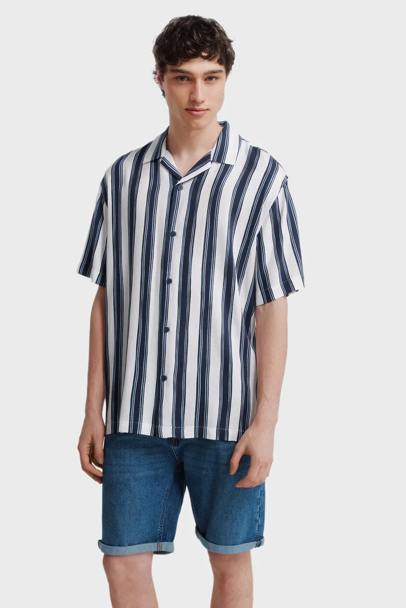 Чоловічі сині джинсові шорти slim fit 6