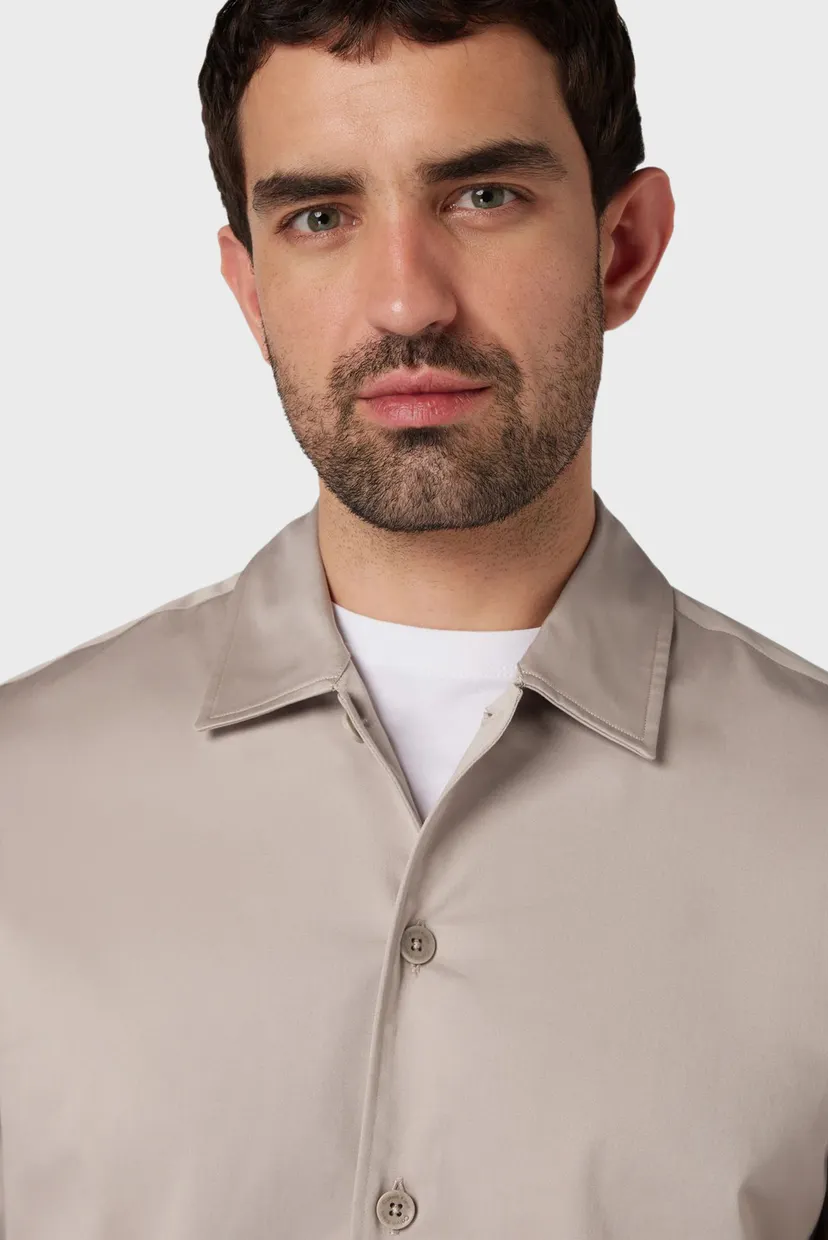 Мужская бежевая рубашка STRETCH SATEEN TAILORING 4