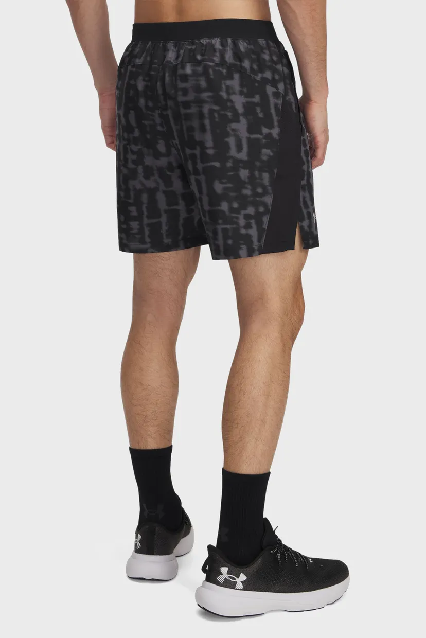 Мужские черные шорты UA LAUNCH 7'' PRINT SHORTS 3