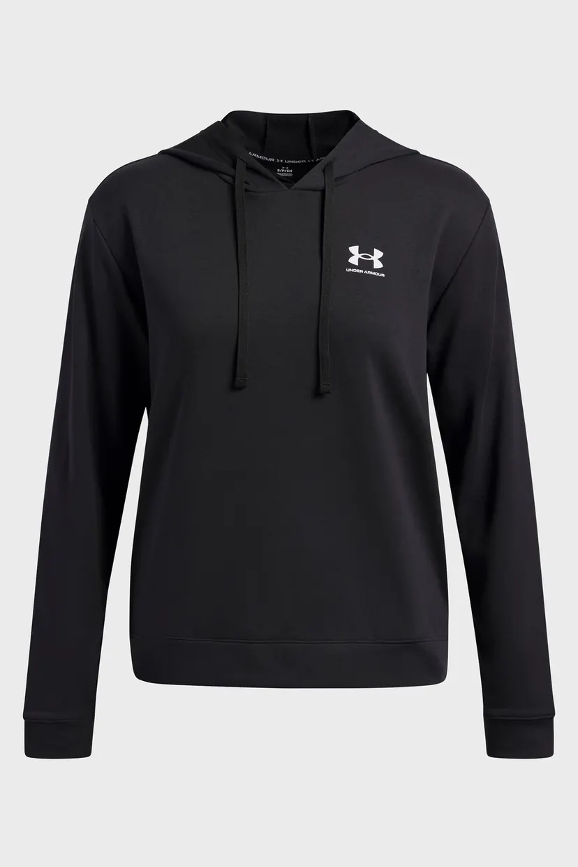 Женское черное худи UA Rival Terry Hoodie 3