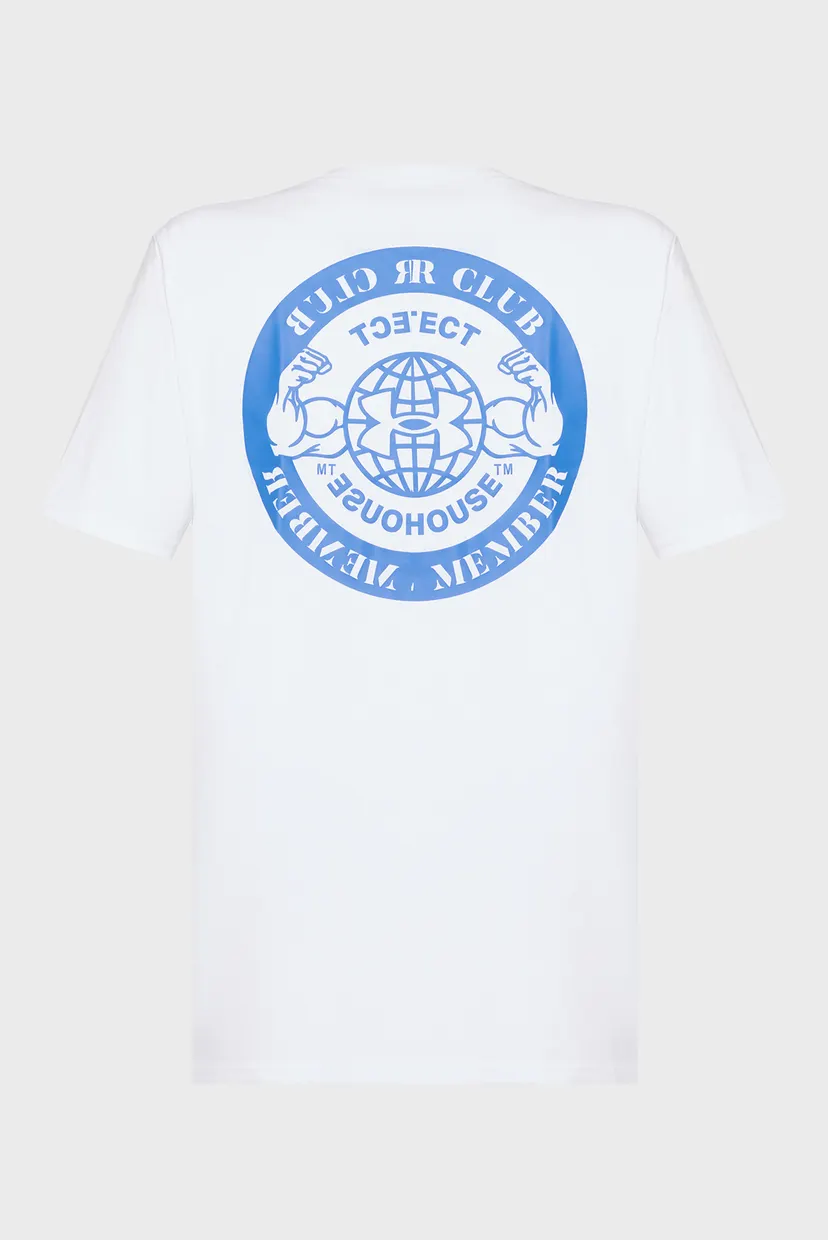 Чоловіча біла футболка UA ARMOUR CLUB SS 5