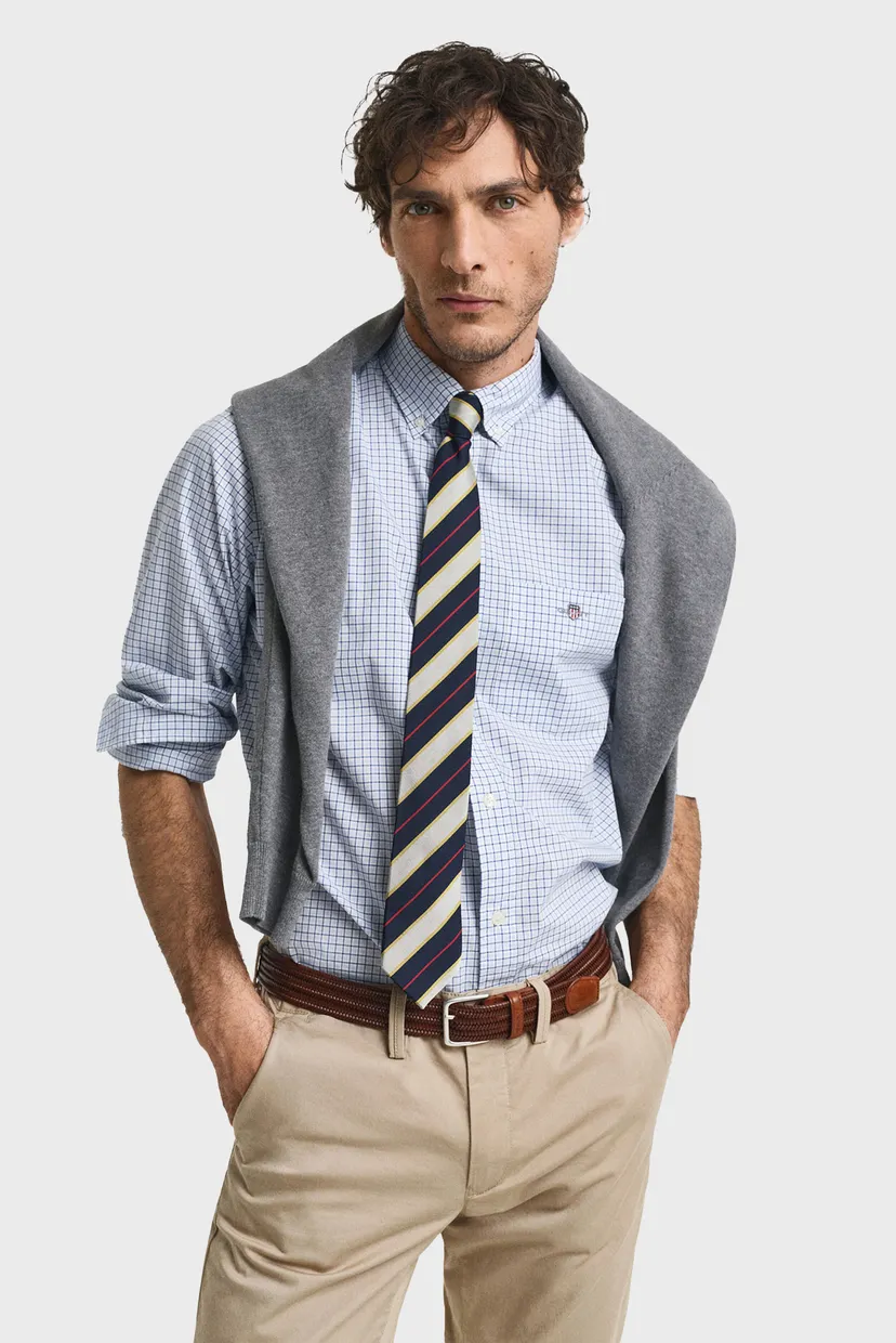 Чоловіча блакитна картата сорочка REG CLASSIC POPLIN CHECK 3