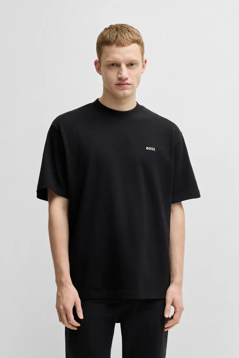 Мужская черная футболка Te_Nowhere BOSS Orange 50539188 — MD-Fashion