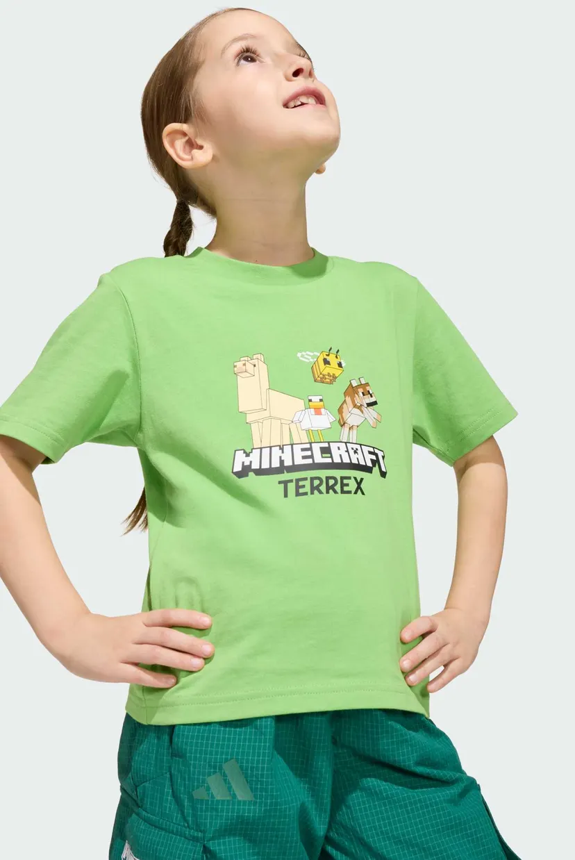 Дитяча зелена футболка Adidas Minecraft Terrex 6