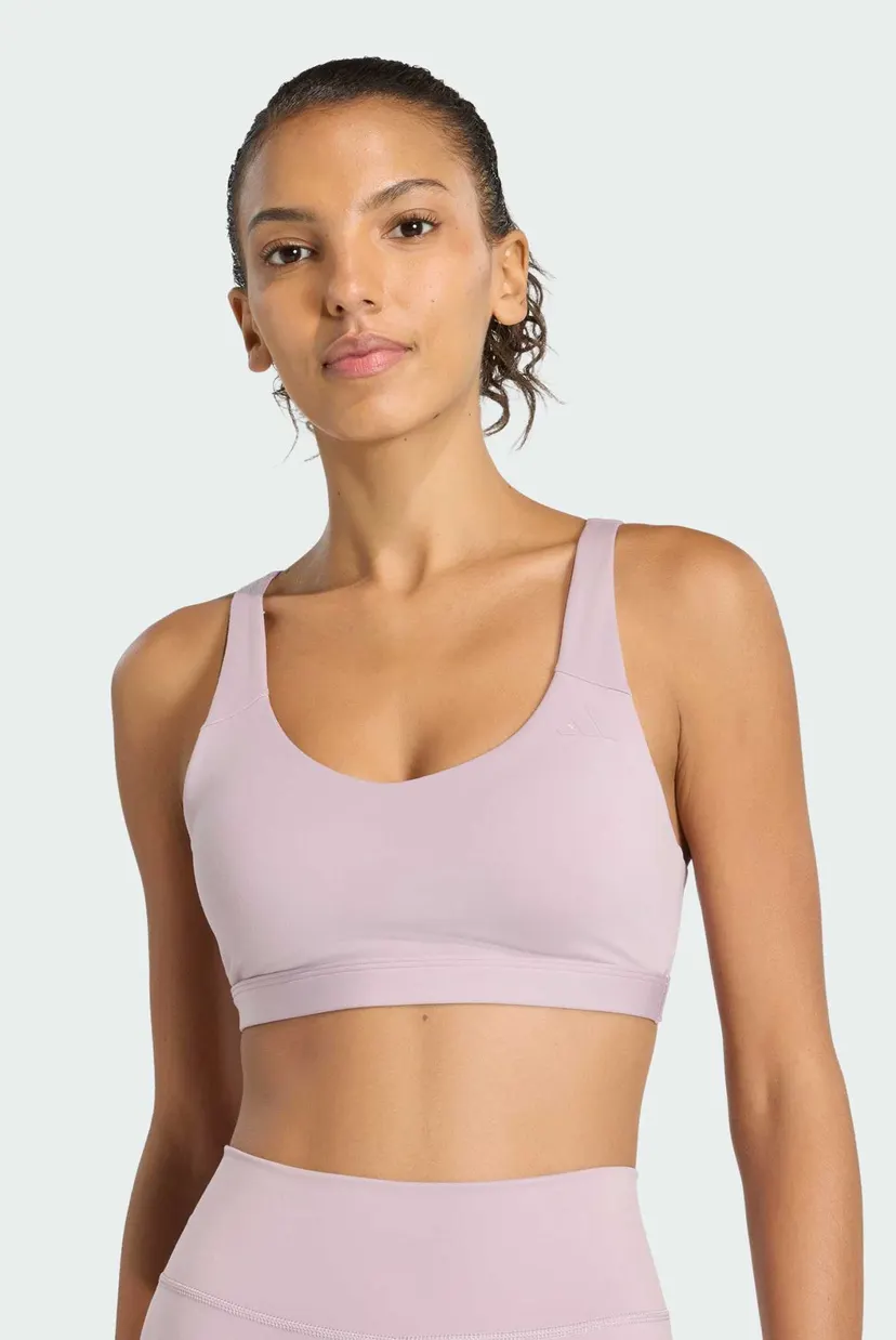 Женский сиреневый топ adidas All Me Essentials Medium Support 4