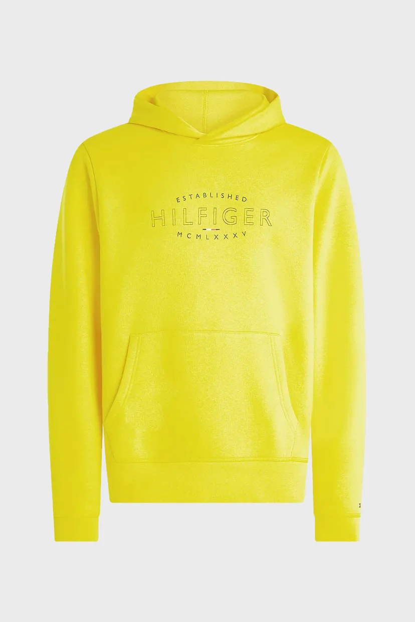Мужское желтое худи HILFIGER CURVE LOGO 5