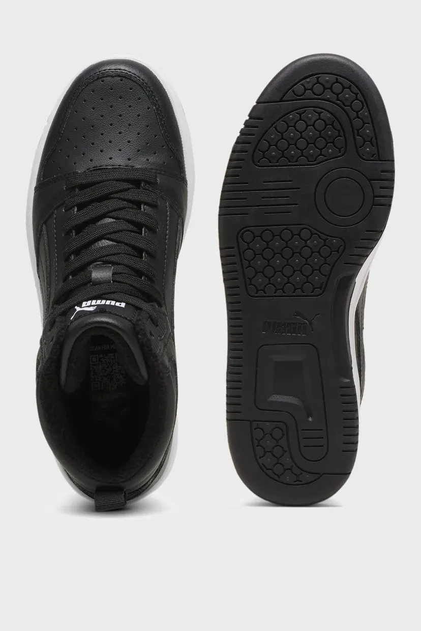 Детские черные хайтопы Puma Rebound V6 WTR Youth Sneakers 4
