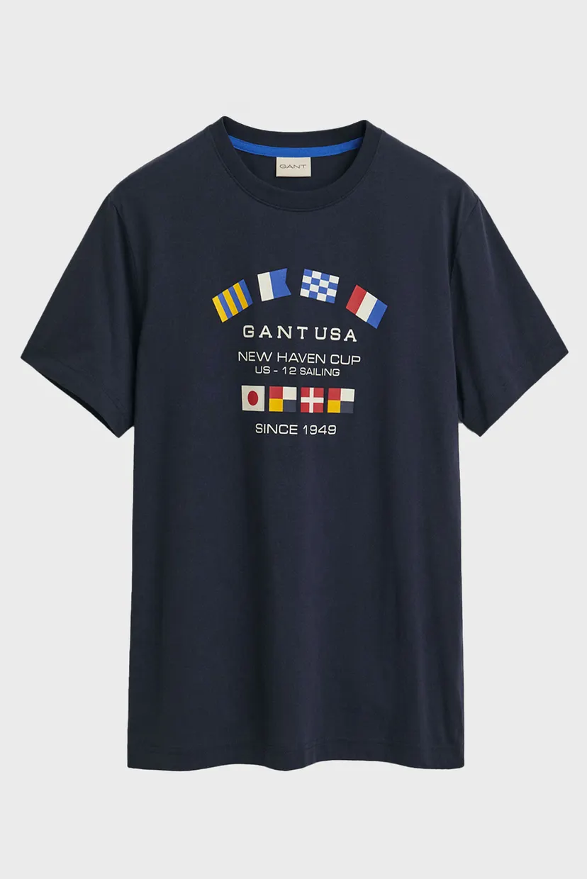 Чоловіча темно-синя футболка GRAPHIC SS T-SHIRT 5