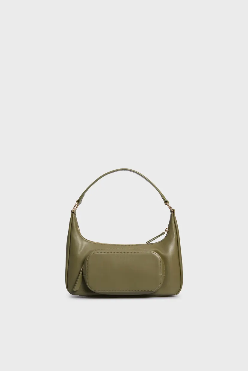Женская зеленая сумка TH SOFT UTILITY SHOULDER BAG PU 4