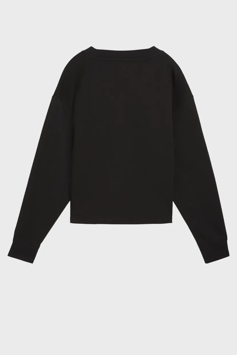Жіночий чорний світшот Essentials Elevated V-neck Sweatshirt Women 5