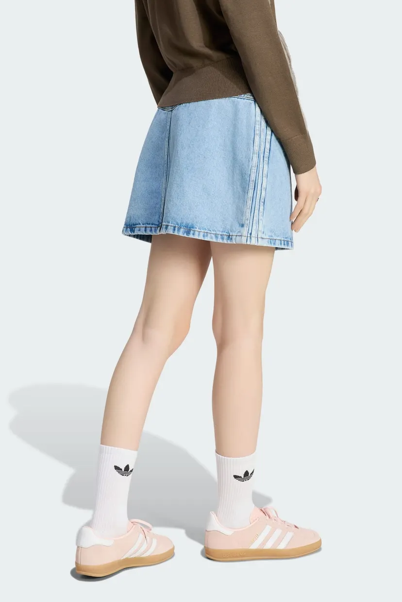 Женская голубая джинсовая юбка MID RISE DENIM 3