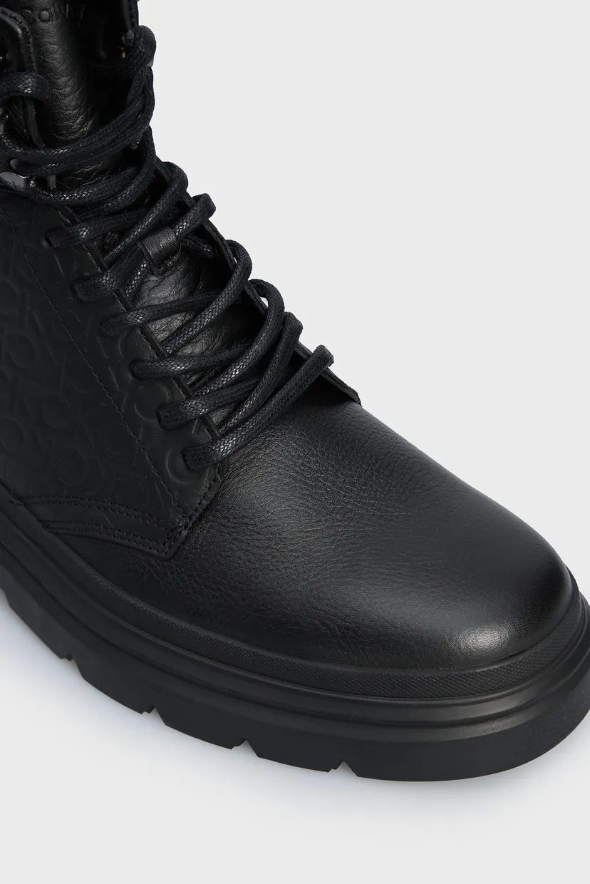 Мужские черные кожаные ботинки COMBAT BOOT MONO 5