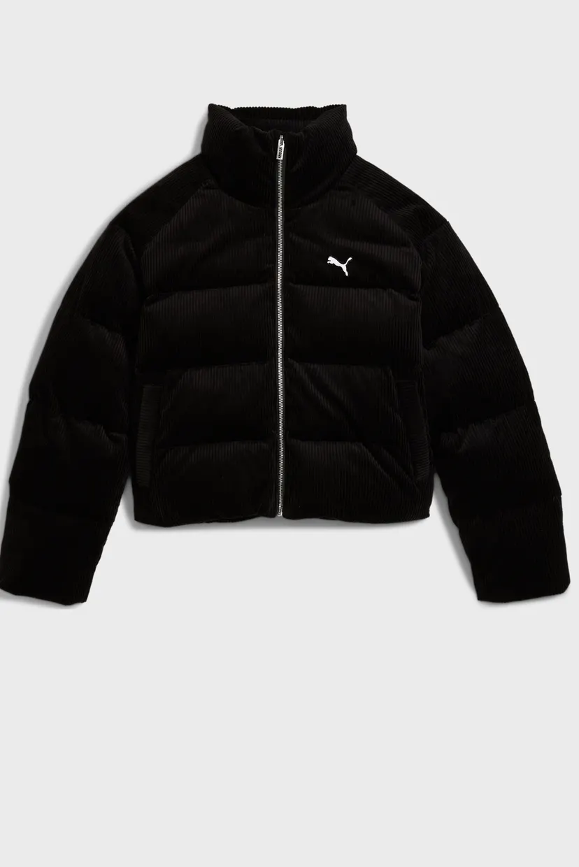 Жіноча чорна вельветова куртка Wardrobe Essentials Corduroy Puffer Jacket Women 6
