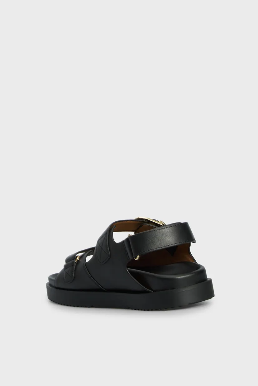 Жіночі чорні шкіряні сандалі LEATHER SPORTY SANDAL 5