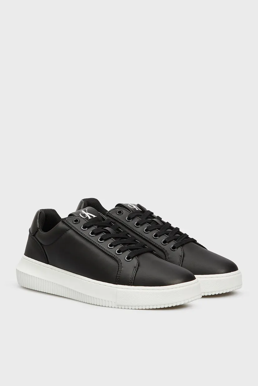 Чоловічі чорні шкіряні снікерси CHUNKY CUPSOLE CLEAN LOW 3