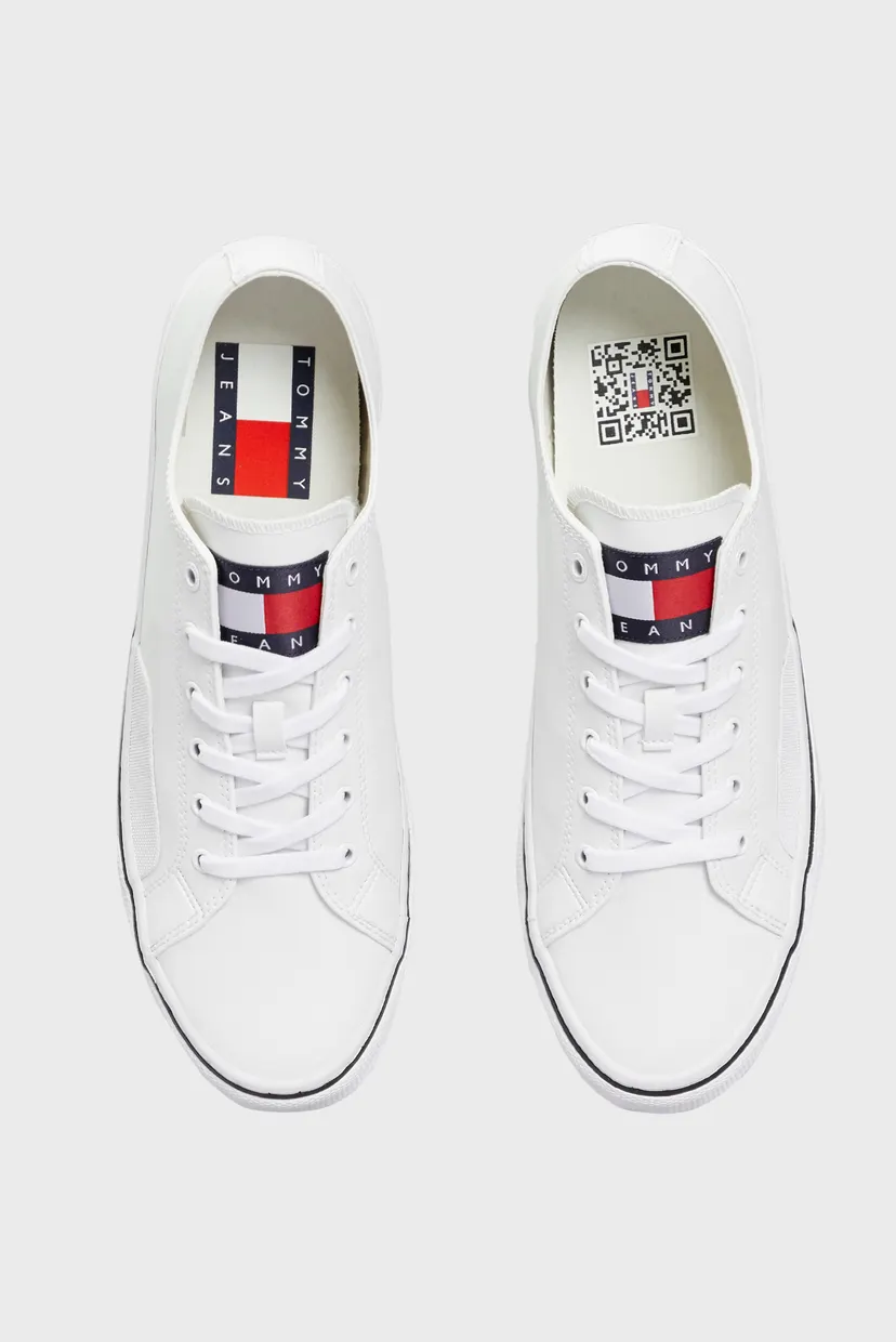 Мужские белые сникерсы TOMMY JEANS MENS LACE VULC ESS 4