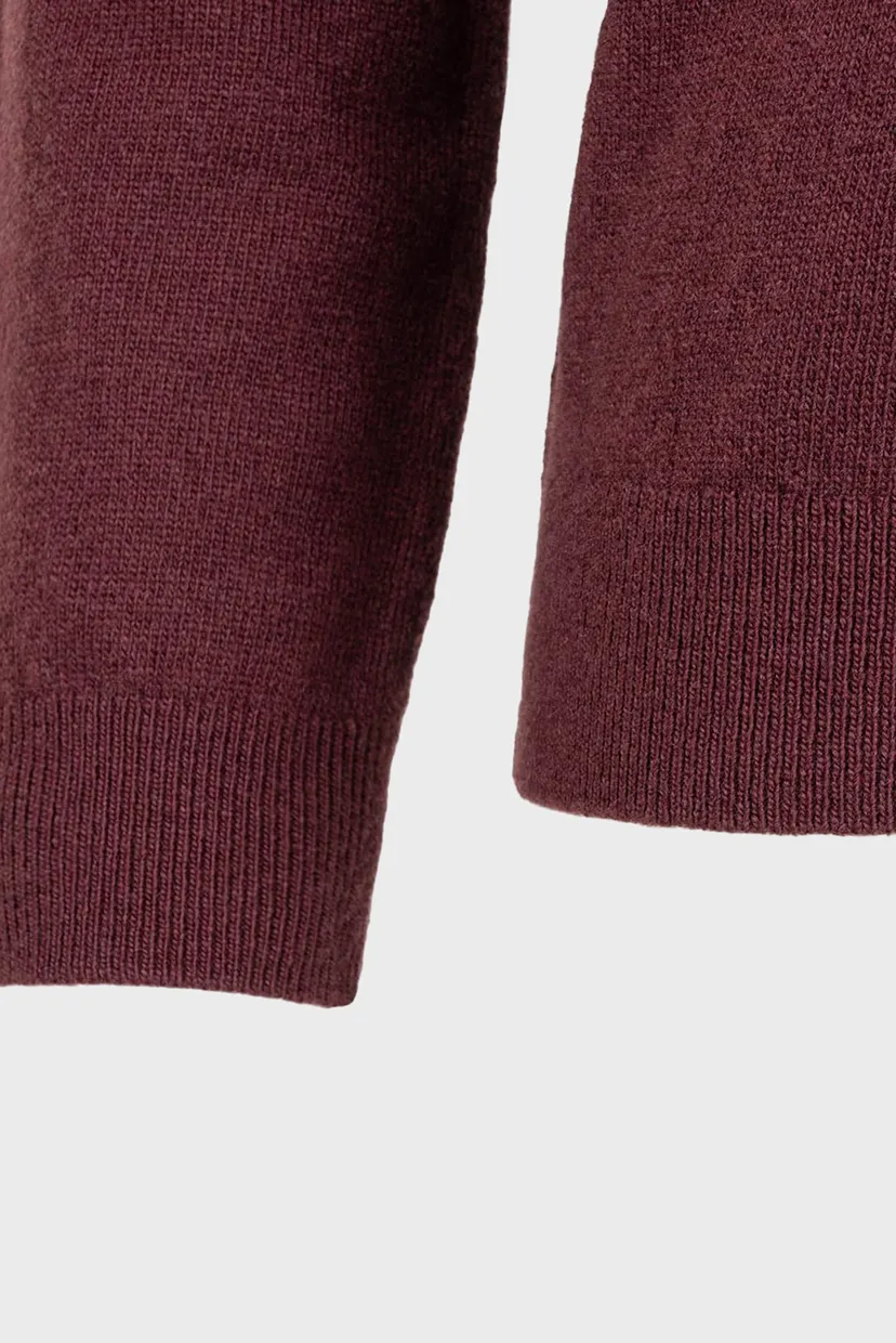 Жіночий бордовий вовняний гольф ROLLNECK 4