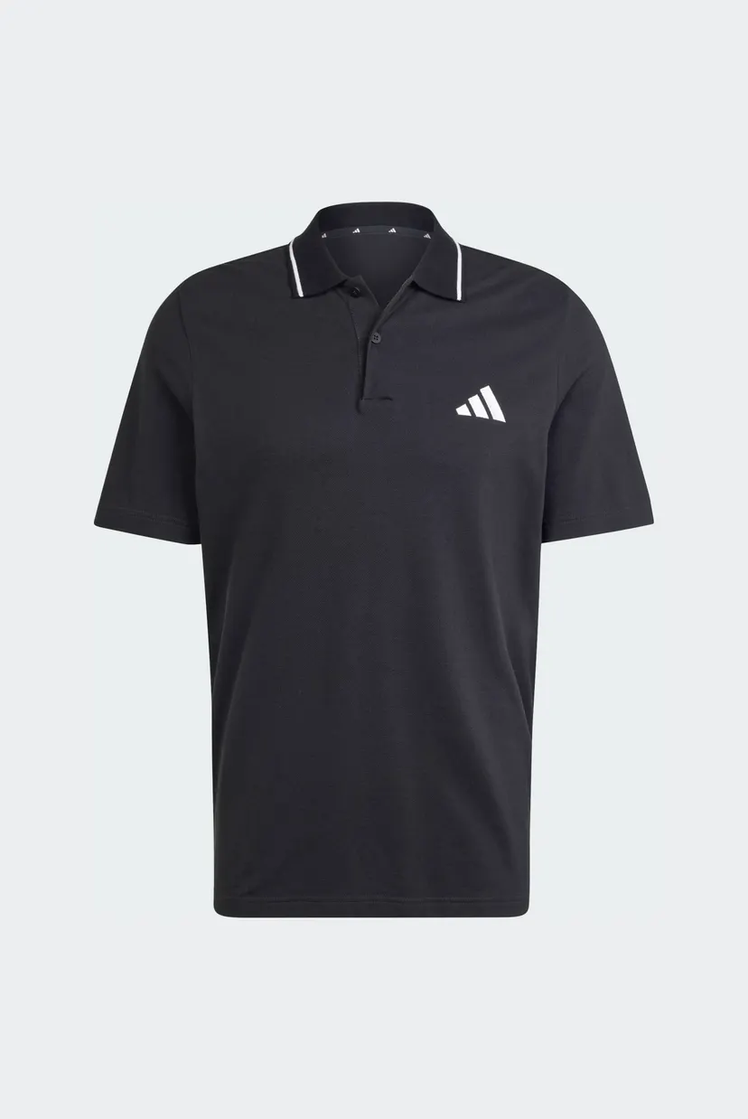 Чоловіче чорне поло Essentials Small Logo Piqué 6